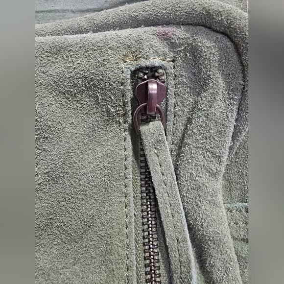 NWT Free People Suede Crossbody Satchel – Sea Serpent - Picture 11 of 12